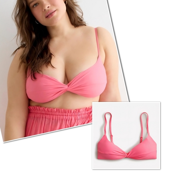 J. Crew Strappy Twist Bikini Top Plus Size Women 3X - NWT - Picture 1 of 8